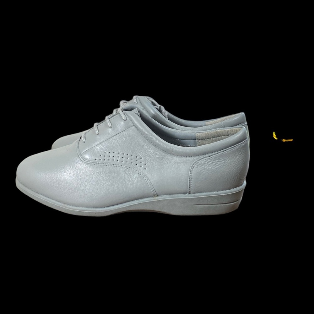 Dr‎ Scholls Comfort Lace Up Oxfords Grey Leather Shoes Size 11W NWOB Model EO3-J